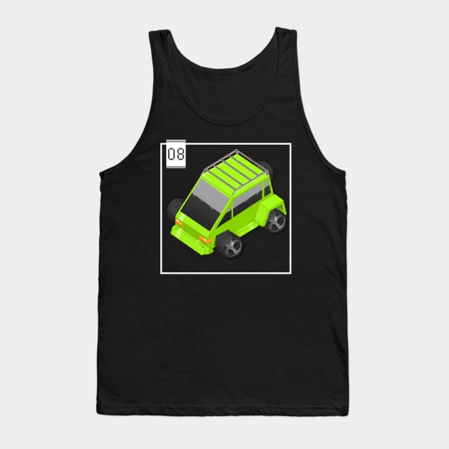 08 - Pixel Cars - Little 4x4 Tank Top by Kenox